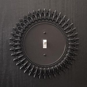 Victorian Frame Switch Plate Cover - Round Oversized • Gothic Home Hardware • 3D Printed #R5
