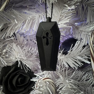 Coffin Tree Ornament • Gothic Holiday Home Decor • 3D Printed