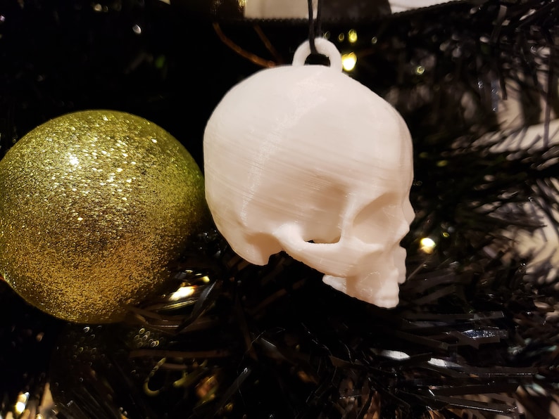 Conjoined Skull Tree Ornament Gothic Holiday Home Decor 3D Printed image 5