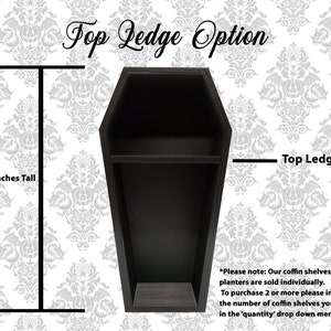 Classic Coffin Shelf 10 inch Tall Gothic Home Decor 3D Printed image 4