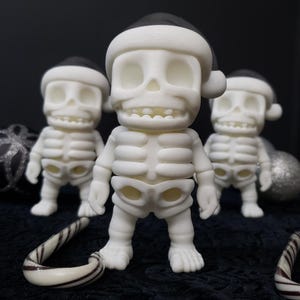 Santa Skelly Fidget Spielzeug • Gothic Urlaub Dekor • 3D Gedruckt