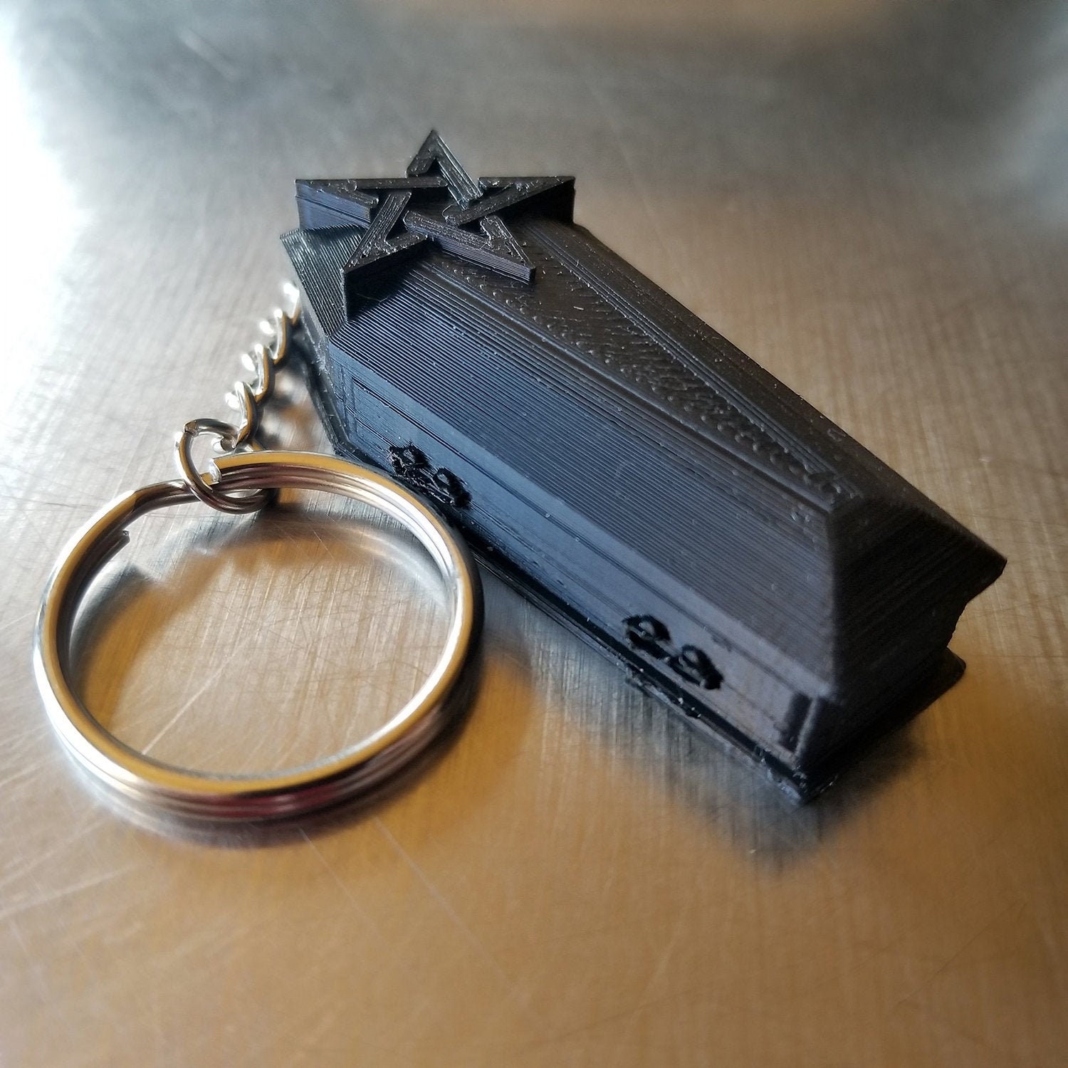 Coffin Keychain, Enamel Coffin Charm, Gothic Car Accessories 