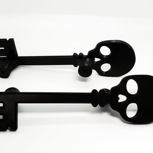 Skull Skeleton Key Drawer Pull • Gothic Home Hardware Decor • 3D Printed