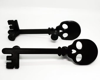 Skull Skeleton Key Drawer Pull • Gothic Home Hardware Decor • 3D Printed