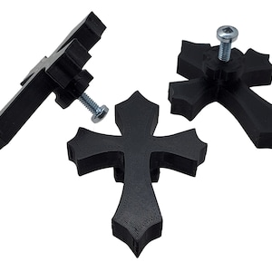 Gothic Cross Cabinet Knob Gothic Home Hardware Decor 3D Printed image 1