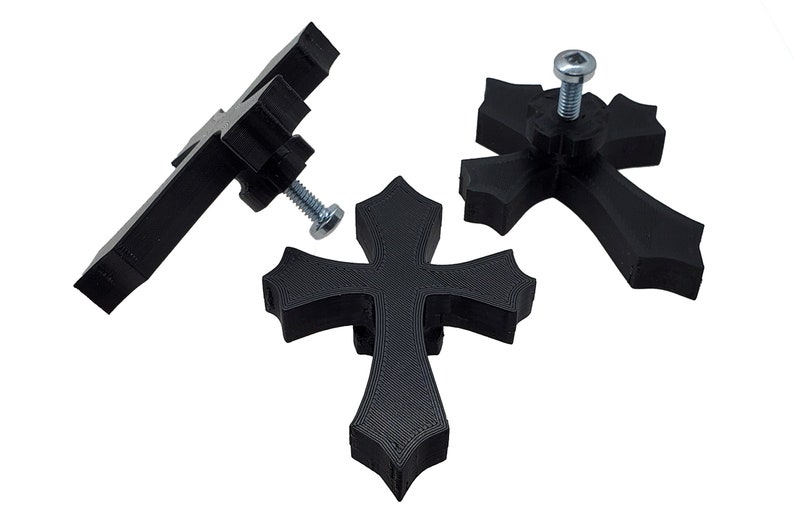 Gothic Cross Cabinet Knob Gothic Home Hardware Decor 3D Printed image 1