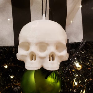 Conjoined Skull Tree Ornament Gothic Holiday Home Decor 3D Printed image 4
