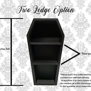 Classic Coffin Shelf 10 inch Tall Gothic Home Decor 3D Printed image 3