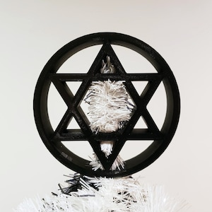 Star of David Tree Topper • Jewish Hanukkah Holiday Home Decor • 3D Printed