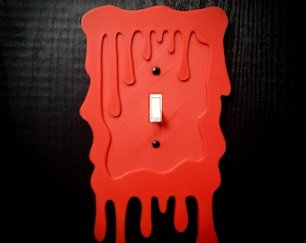 Dripping Blood Switch Plate Cover • Gothic Home Hardware • 3D Printed