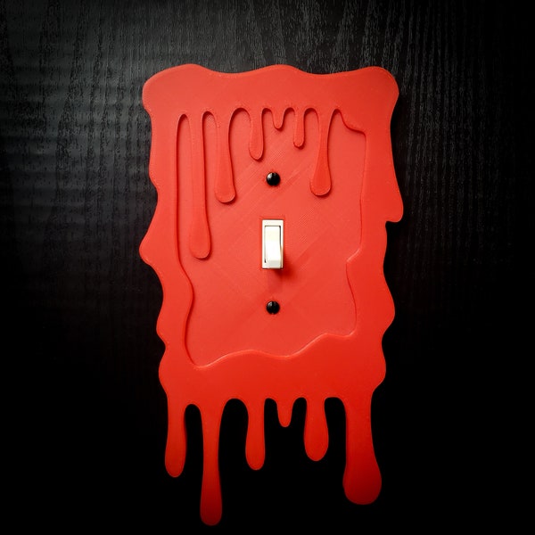 Dripping Blood Switch Plate Cover • Gothic Home Hardware • 3D Printed