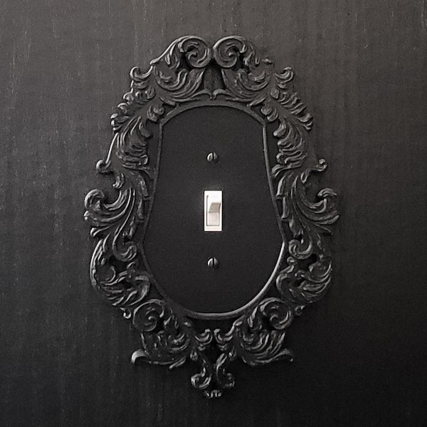 Victoriaanse lijstschakelaar plaatafdekking - rond oversized • Gothic Home Hardware • 3D-geprint #1
