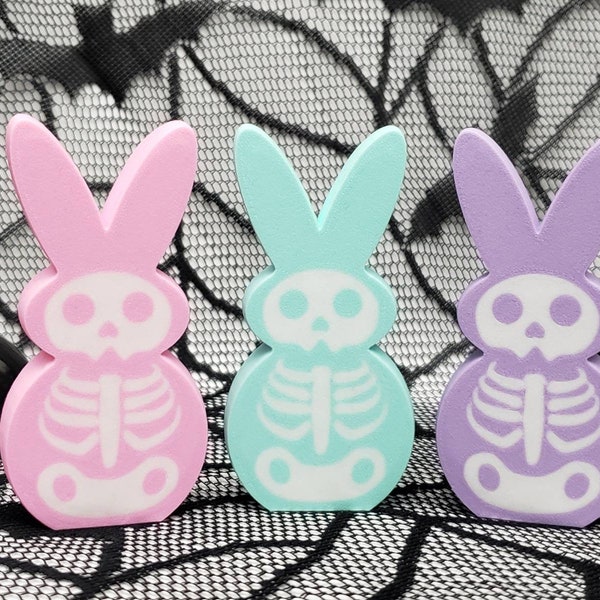 The Cursed Creeps - Pastel Easter Skeletons • Easterween Decor • 3D Printed