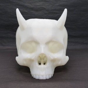 Large Horned Skull Planter Gothic Home Garden Decor 3D Printed image 5