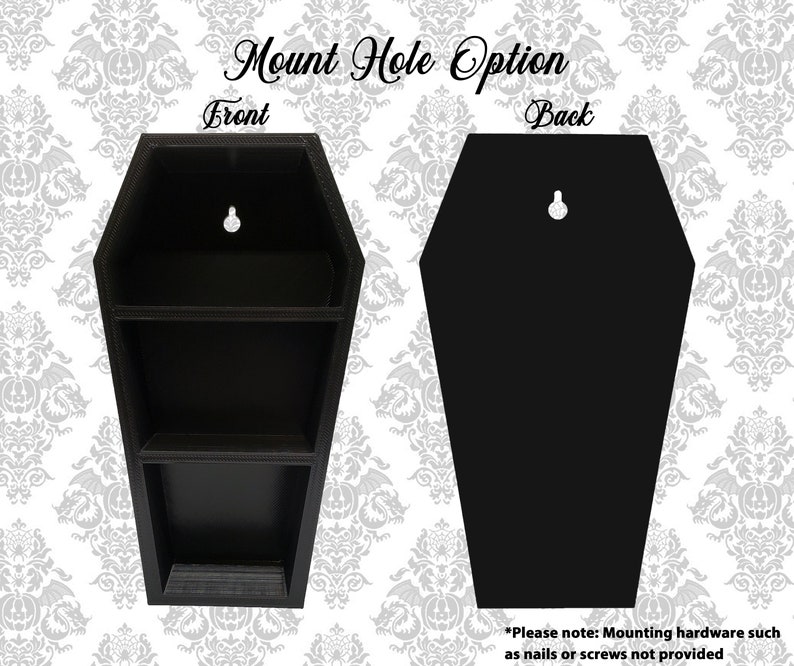 Classic Coffin Shelf 10 inch Tall Gothic Home Decor 3D Printed image 8