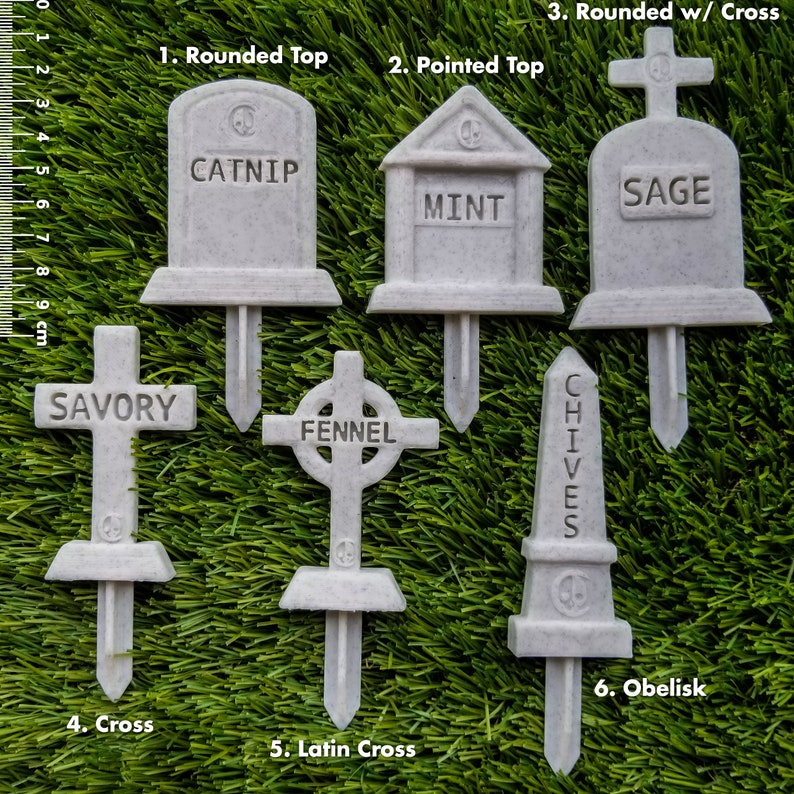 Custom Graveyard Garden Stake  Gothic Home Decor Goth Herb image 4