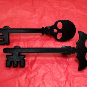 Bat Skeleton Key Drawer Pull Gothic Home Hardware Decor 3D Printed image 4