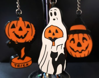 Vintage Halloween Keychains • Gothic Accessory • 3D Printed