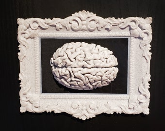 Anatomical Brain Frame Wall Art • Gothic Home Decor • 3D Printed