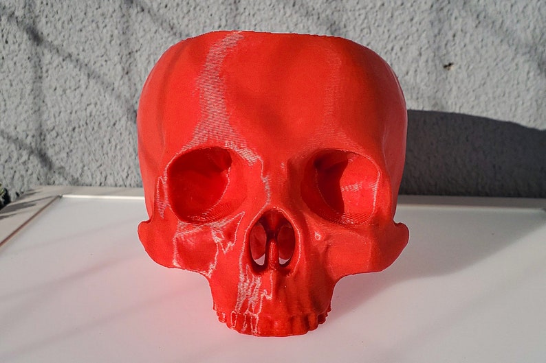 Skull Succulent Planter Gothic Home Garden Decor 3D Printed image 5