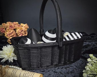 Coffin Basket with Handle • Easterween • Gothic Home Decor • 3D Printed