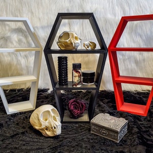 Coffin Shelf 10&quot; Tall • Gothic Home Decor • 3D Printed