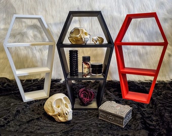 Coffin Shelf 10" Tall • Gothic Home Decor • 3D Printed