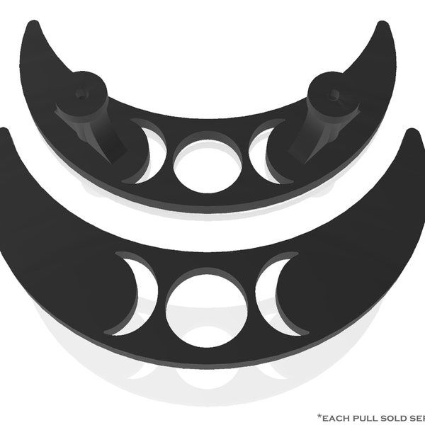 Crescent Moon Drawer Pull • Gothic Home Hardware • 3D Printed