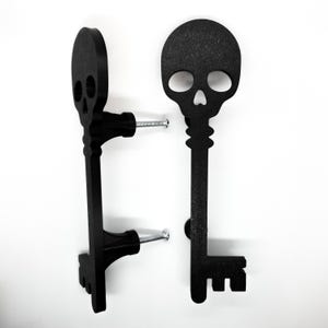 Skull Skeleton Key Drawer Pull • Gothic Home Hardware Decor • 3D Printed
