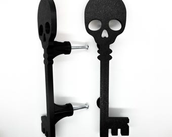 Skull Skeleton Key Drawer Pull • Gothic Home Hardware Decor • 3D Printed