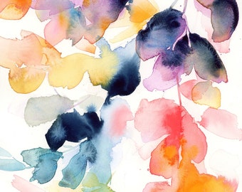 Orchid flower watercolor PRINT