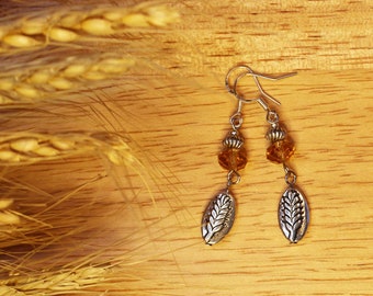 Lammas Wheat Earrings – Lughnasadh Silver Jewelry