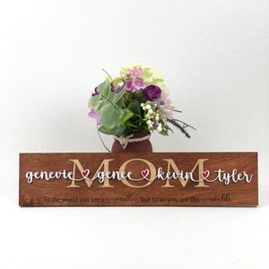 Custom Personalized 3D Wood sign| Mothers Day Sign | Mama Sign | Grandma Sign| Kids SIgn | Wall Decor