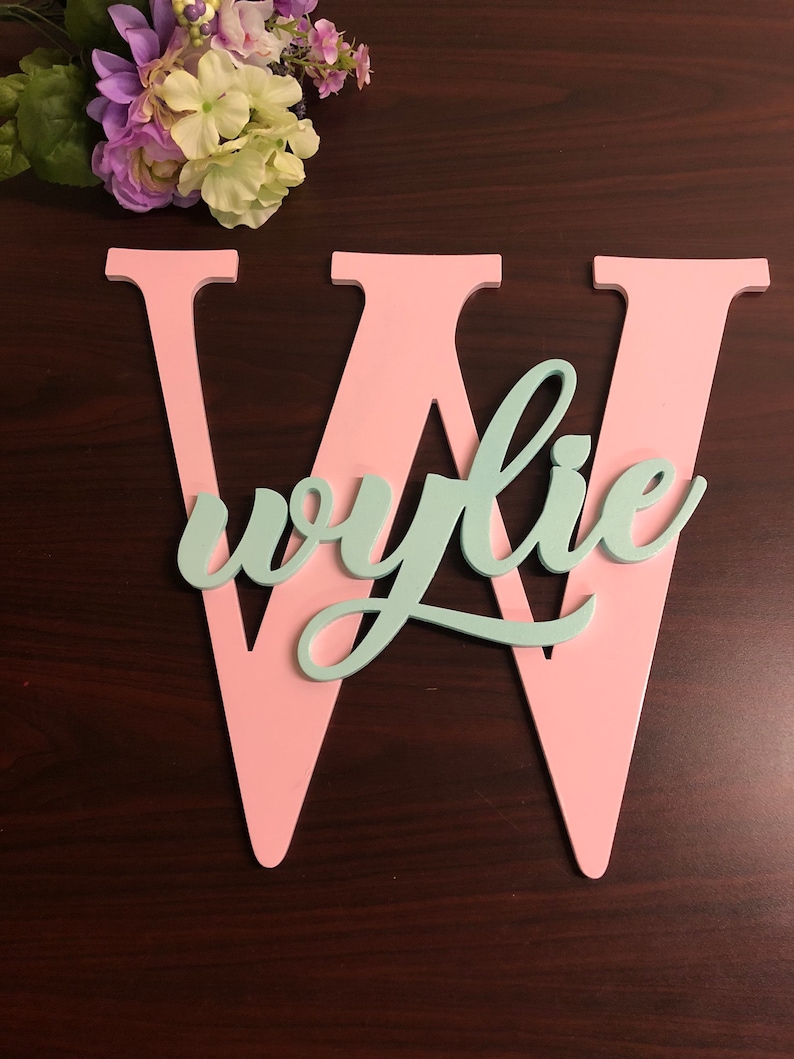 Nursery Name Decor Personalize Name Wall Decor Wooden Name Etsy