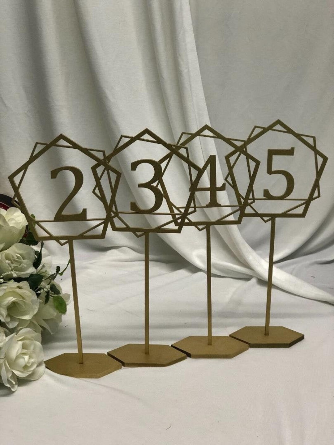Custom Personalized Laser Cut Wood Geometric Table Numbers - Etsy