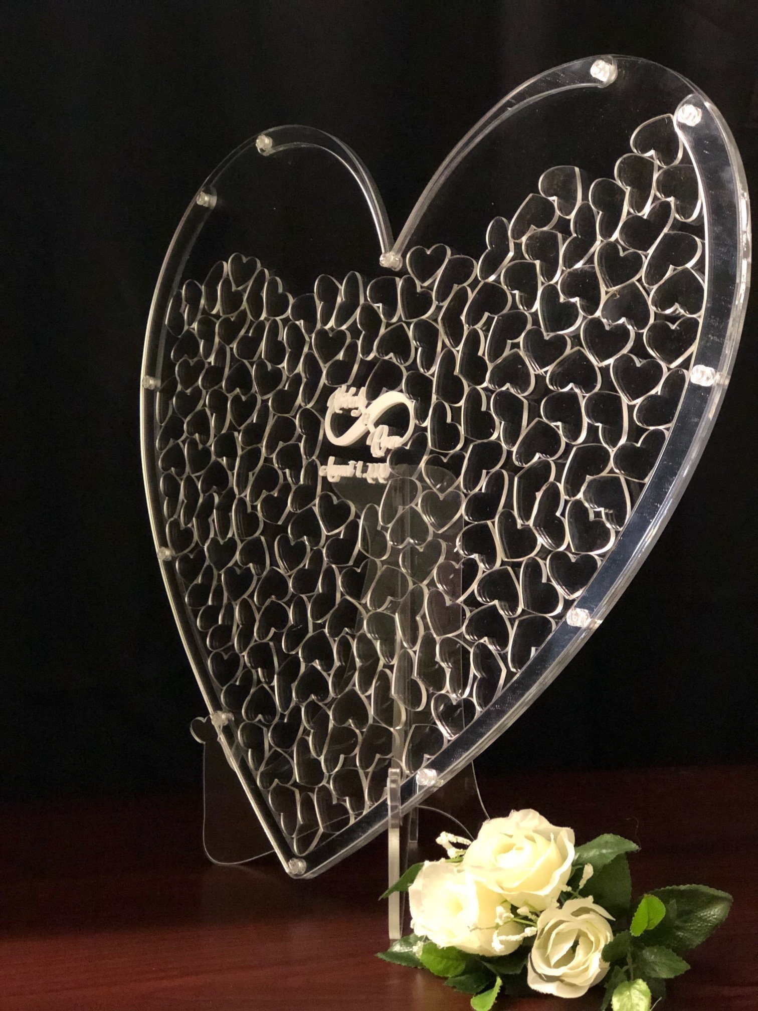 Clear Acrylic Hearts 6 Inches Tall 7 3/8 Inches Wide 3/16 Inches