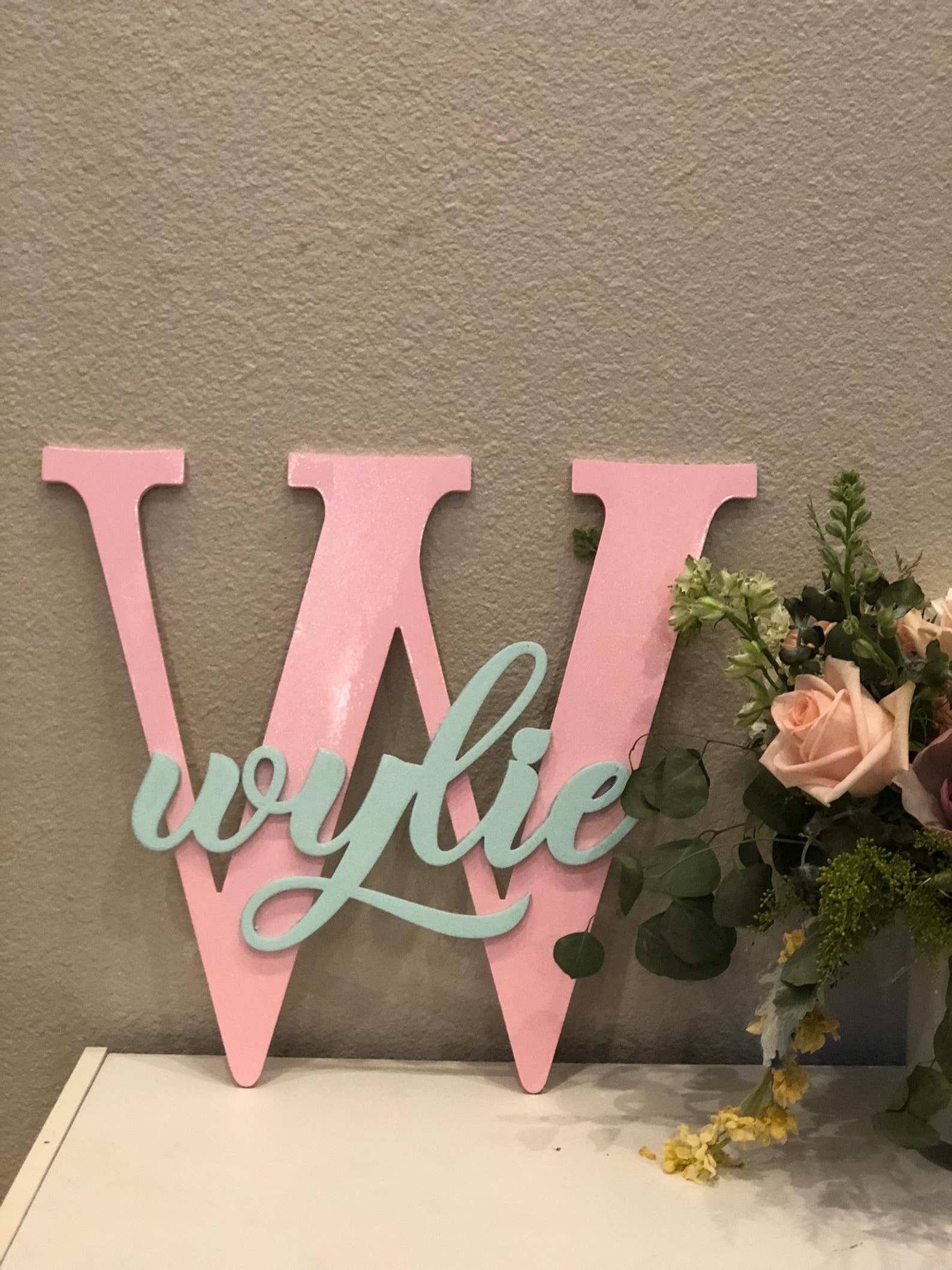 Nursery Name Decor Personalize Name Wall Decor Wooden Name Etsy