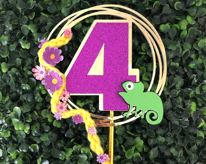 Tangled Inspired Birthday, Girl Birthday Party, Princess Cake Topper