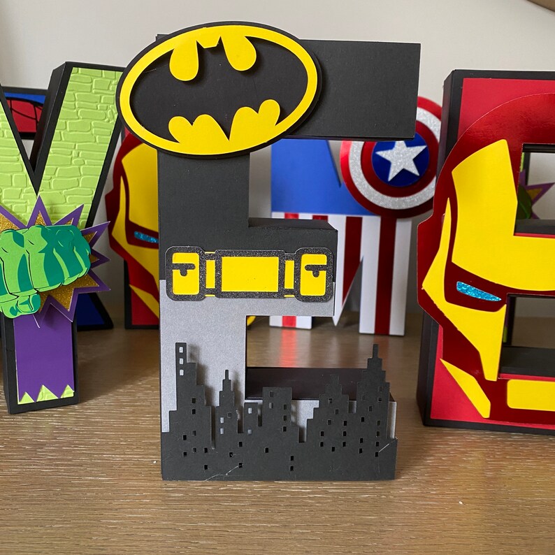 Custom Avengers 3D Letters Avengers Letters decoración de | Etsy