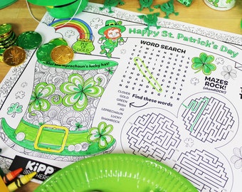 St. Patrick’s Day Activity Placemat Downloadable Template