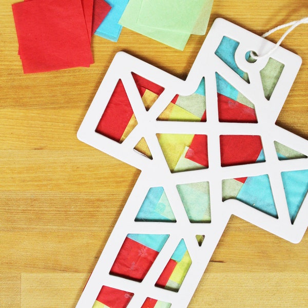 Suncatcher Cross Etsy