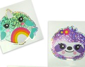 Assorted Glitter Critter Animal Sparkle Sticker Sheet Pack - 102 Stickers