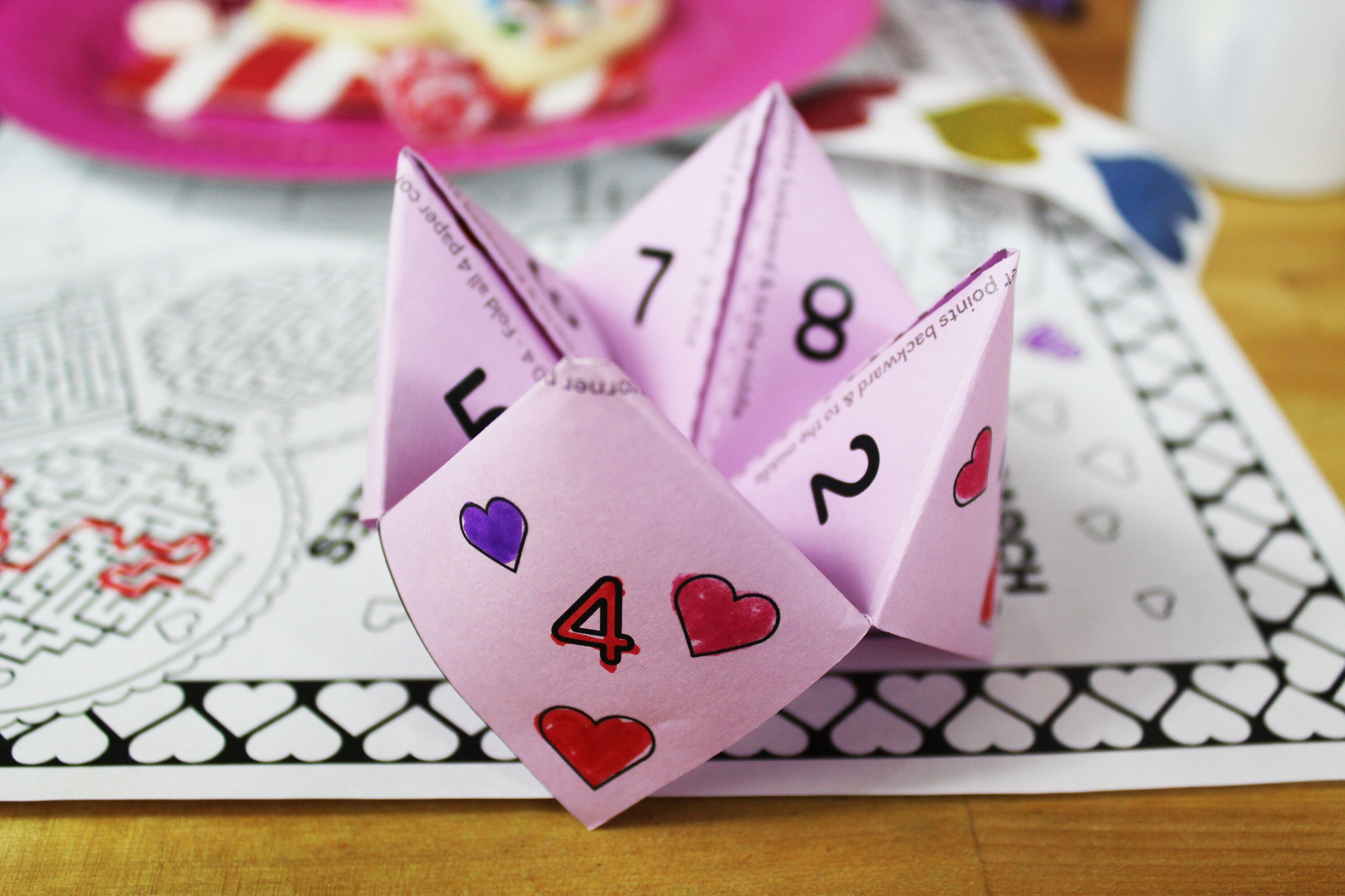Valentines Day Fortune Teller With Jokes Downloadable Activity Etsy