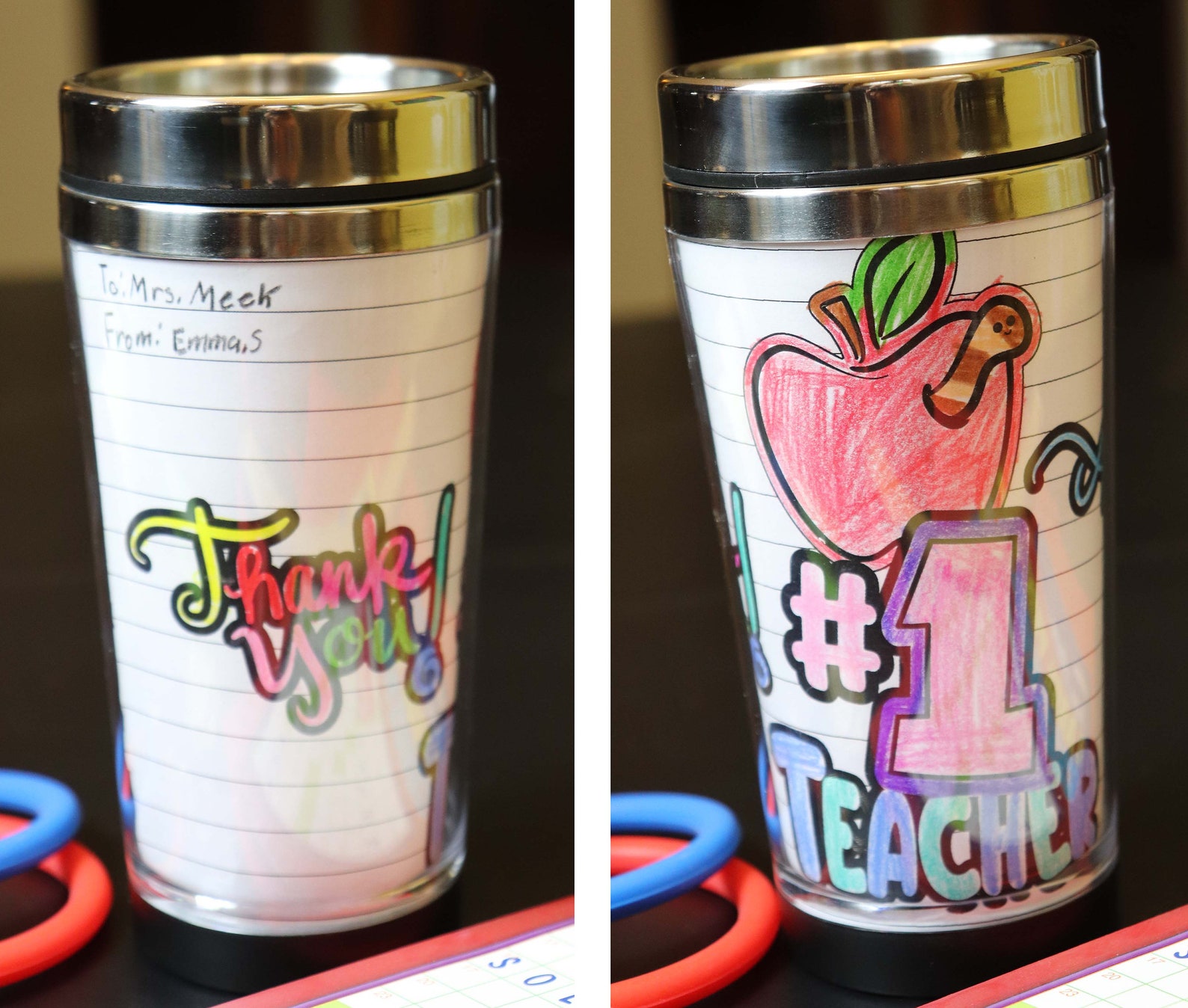 Teacher Gift DIY Travel Mug Insert Template Etsy