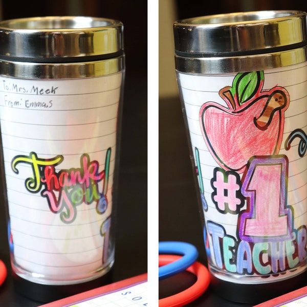 Teacher Gift DIY Travel Mug Insert Template