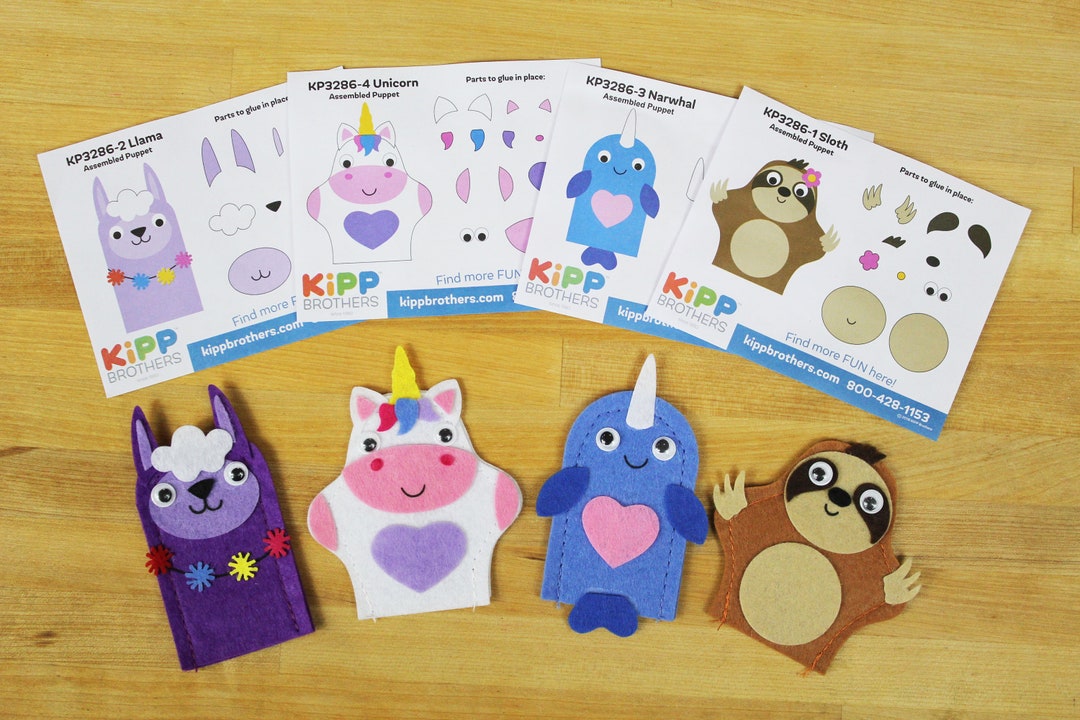 Magical Fun DIY Finger Puppet Craft Kits Pack of 12 Etsy