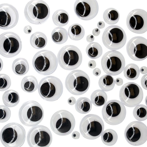 Assorted Sizes Black Wiggle Googly Eyes, DIY & Crafts Pack of 300 