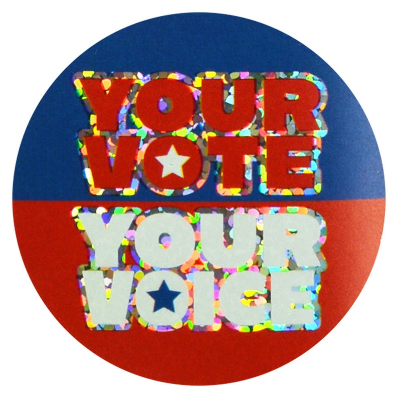 Assorted Patriotic Election Vote Sparkle Sticker Sheet Pack 102 ...