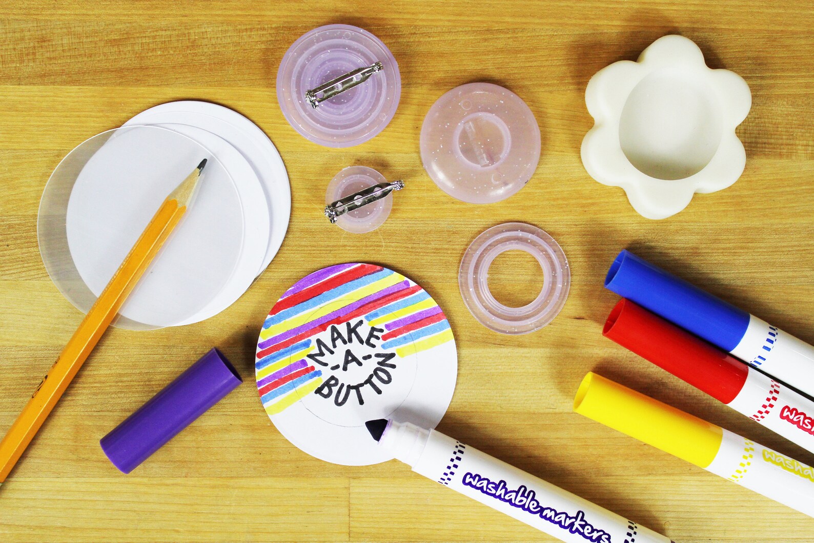 DIY Button Maker Craft Kit Pack of 24 Etsy