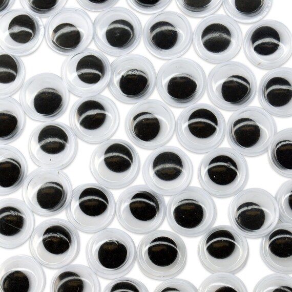 DIY /& Craft Supplies Pack of 300 10mm Black Wiggle Googly Eyes